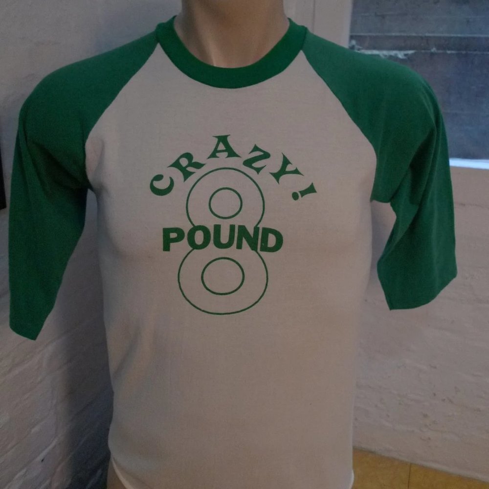 1970s Crazy 8 Pound Single Stitch Raglan Shirt * Mens Med (42)